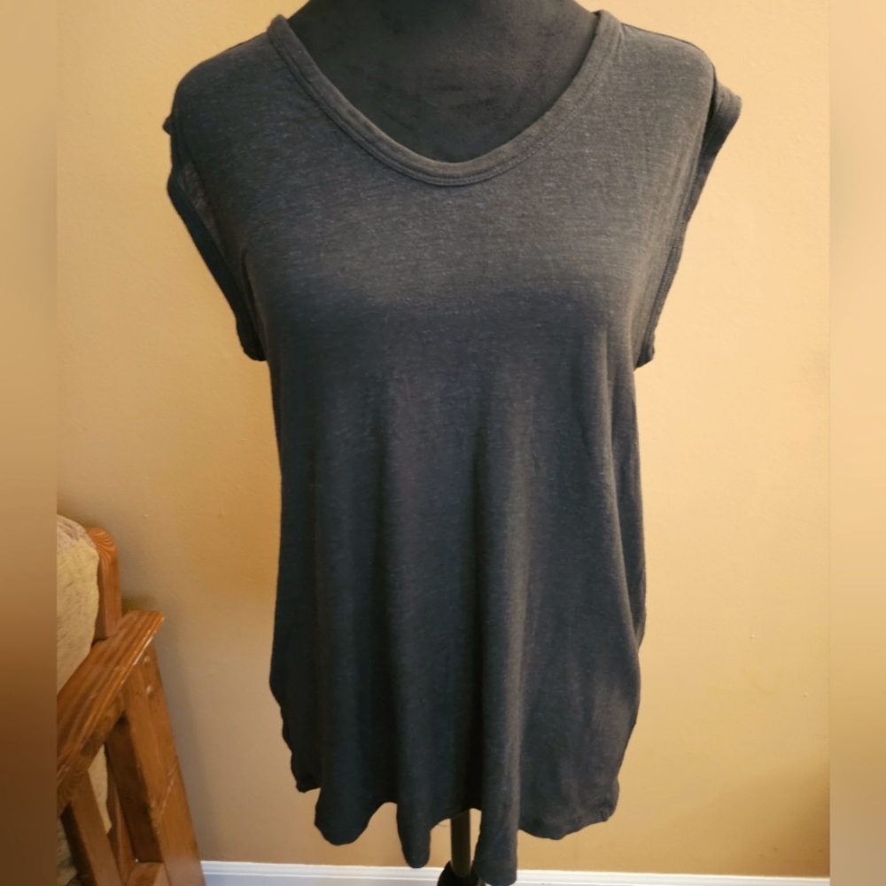 Alexander Wang Black Sleeveless Muscle Tee Relaxed Fit